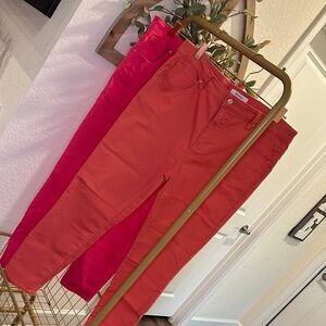 Zenana Outfitters Pink and Orange Jeans Jeggings